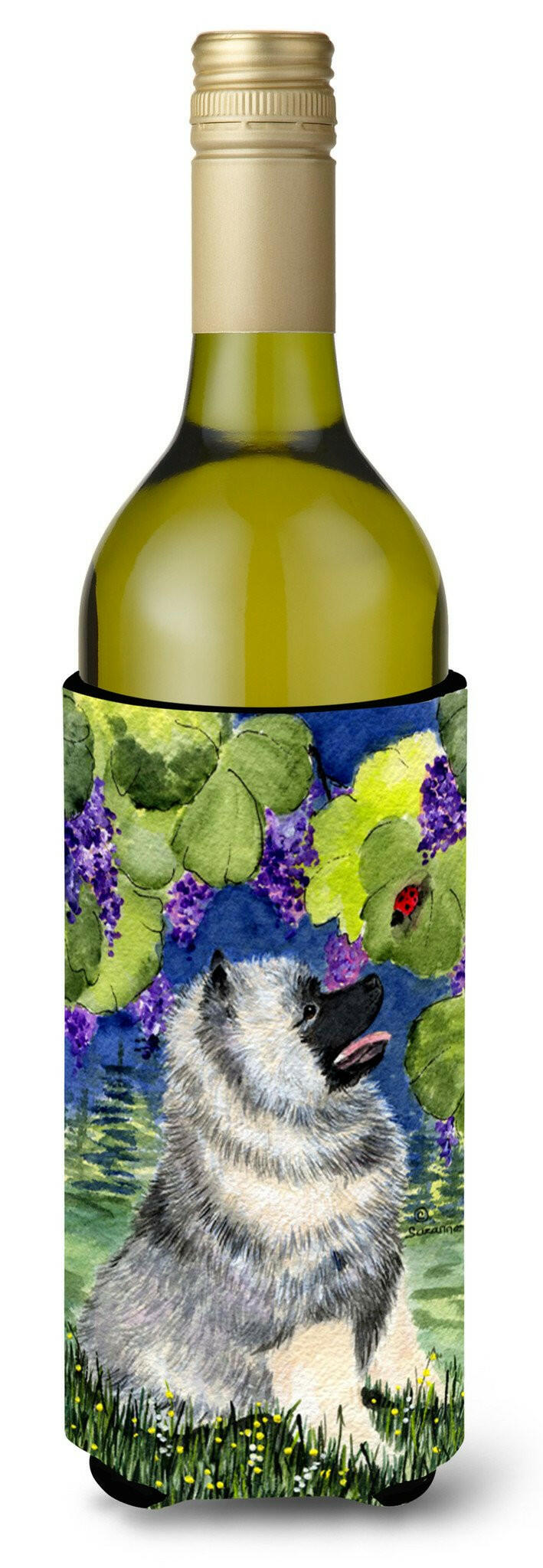 Keeshond Wine Bottle Beverage Insulator Beverage Insulator Hugger SS8249LITERK by Caroline's Treasures