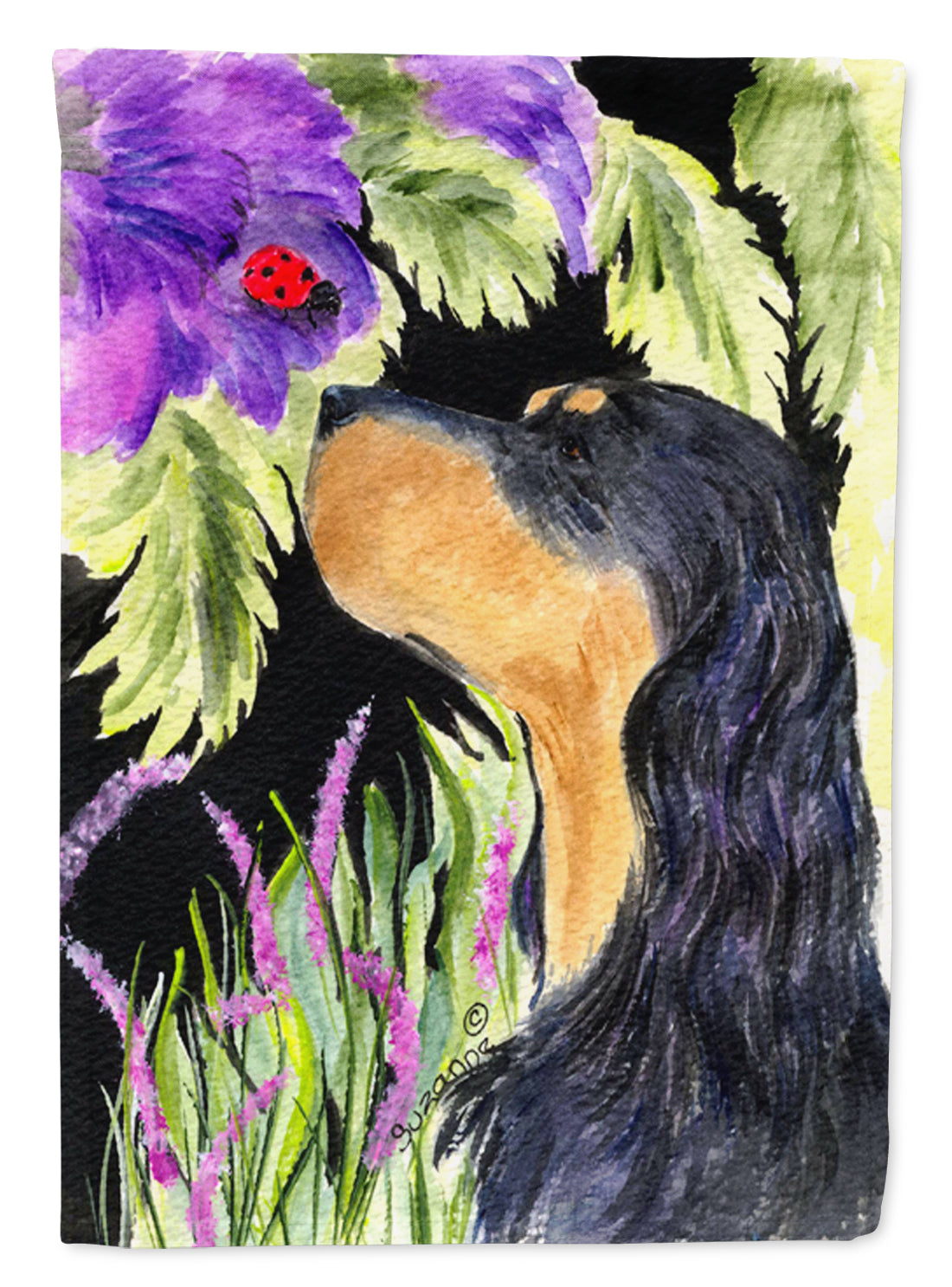 Gordon Setter Flag Canvas House Size  the-store.com.