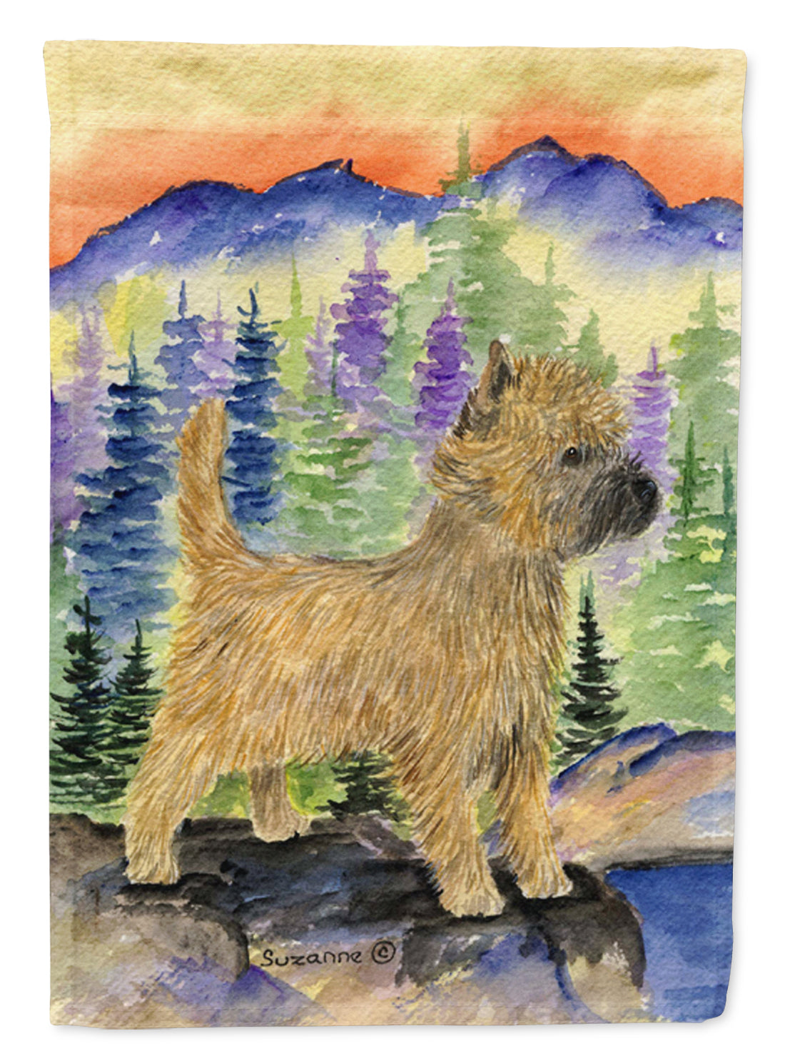 Cairn Terrier Flag Canvas House Size  the-store.com.