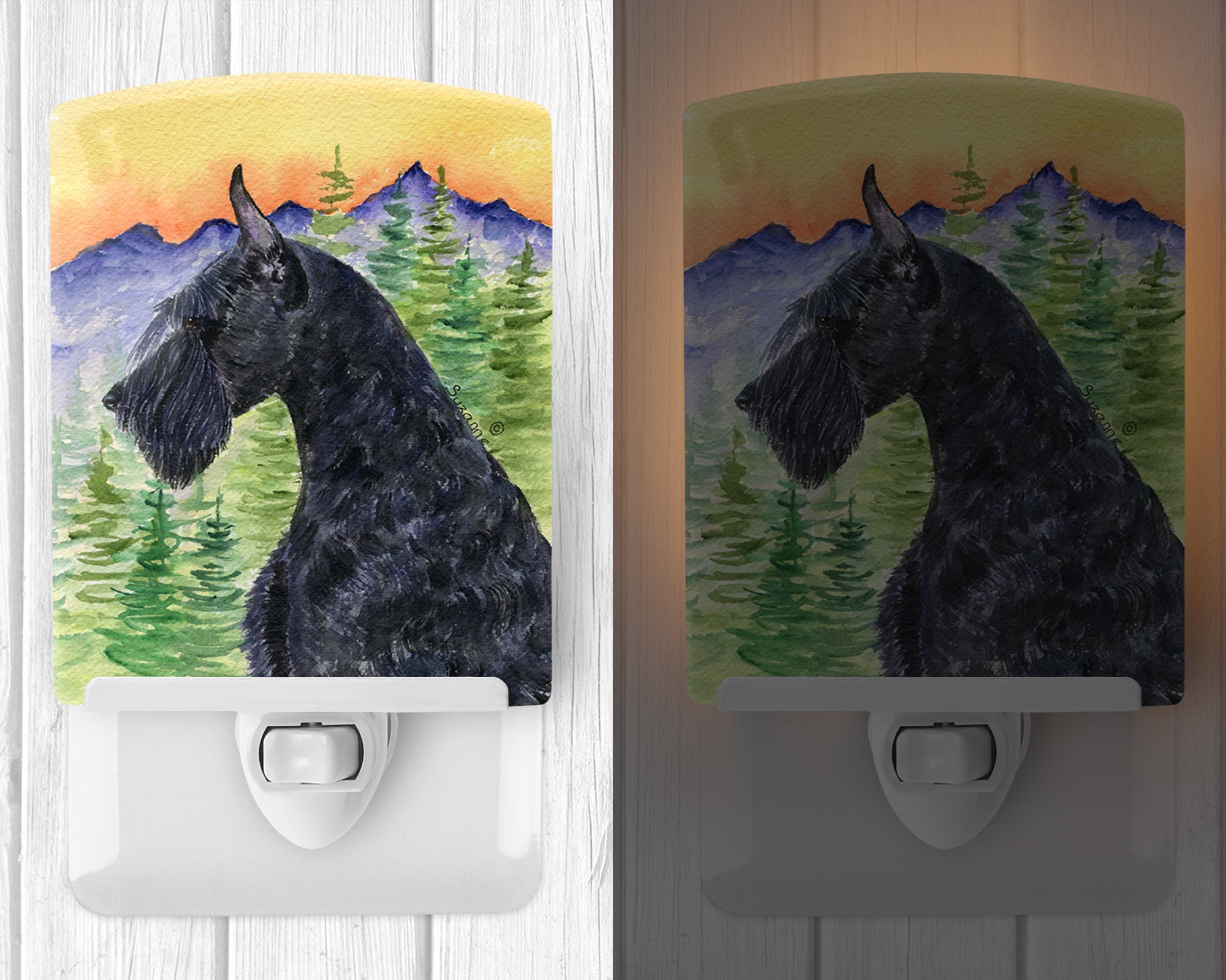 Schnauzer Ceramic Night Light SS8256CNL - the-store.com