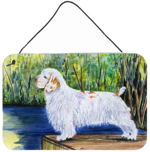 Clumber Spaniel Indoor Aluminium Metal Wall or Door Hanging Prints by Caroline's Treasures