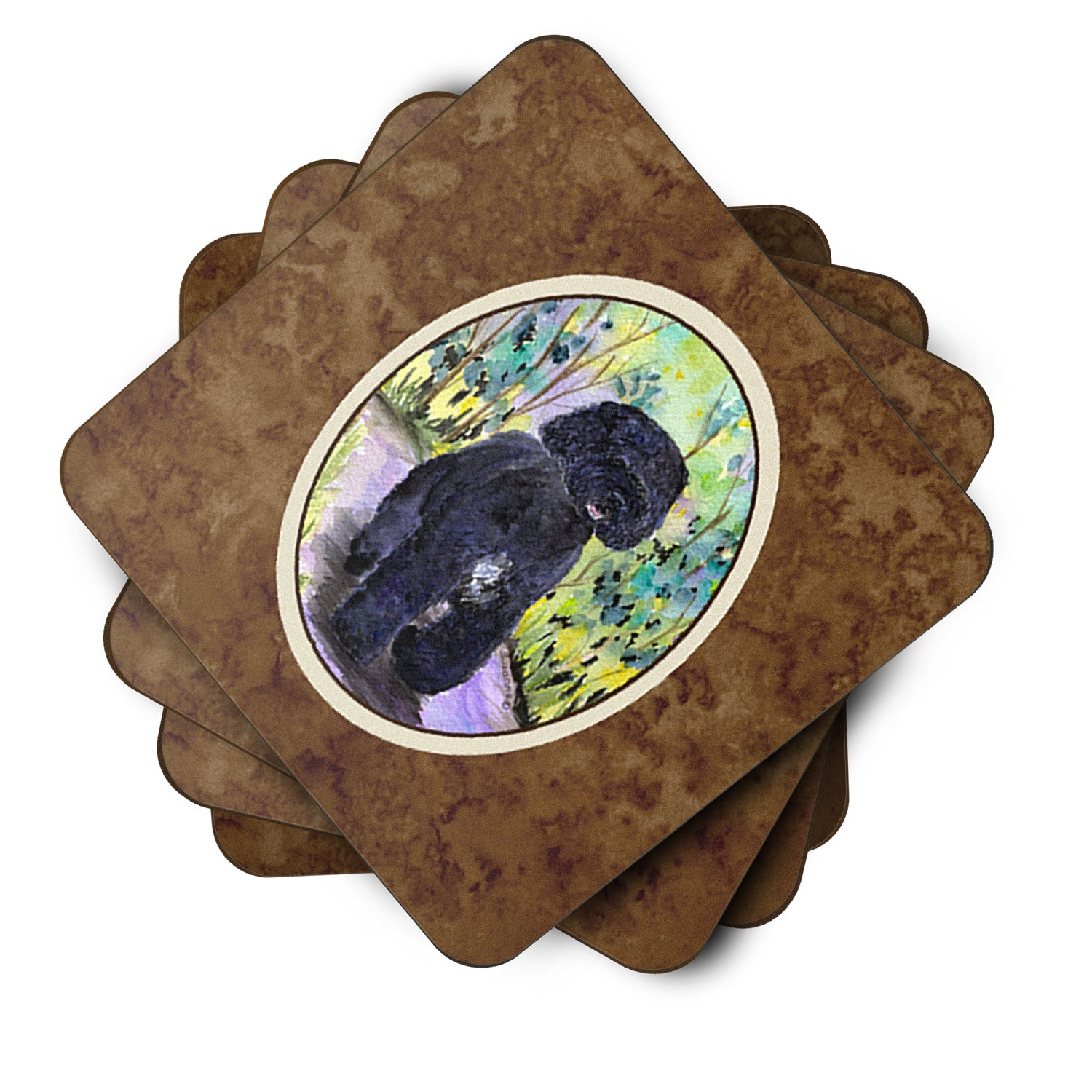 Set of 4 Portuguese Water Dog Foam Coasters - the-store.com