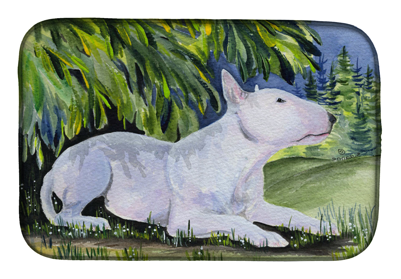 Bull Terrier Dish Drying Mat SS8266DDM  the-store.com.