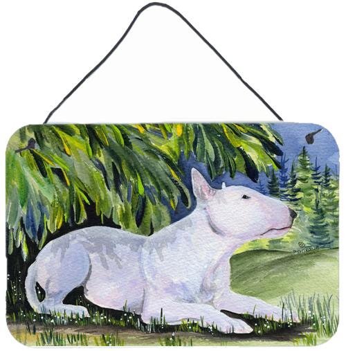 Bull Terrier Indoor Aluminium Metal Wall or Door Hanging Prints by Caroline&#39;s Treasures