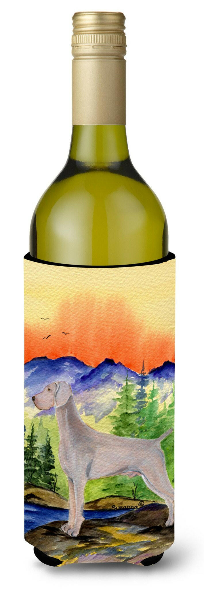 Weimaraner Wine Bottle Beverage Insulator Beverage Insulator Hugger SS8267LITERK by Caroline&#39;s Treasures