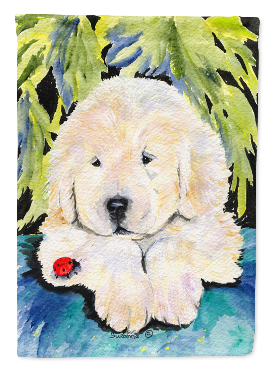 Golden Retriever Flag Canvas House Size  the-store.com.