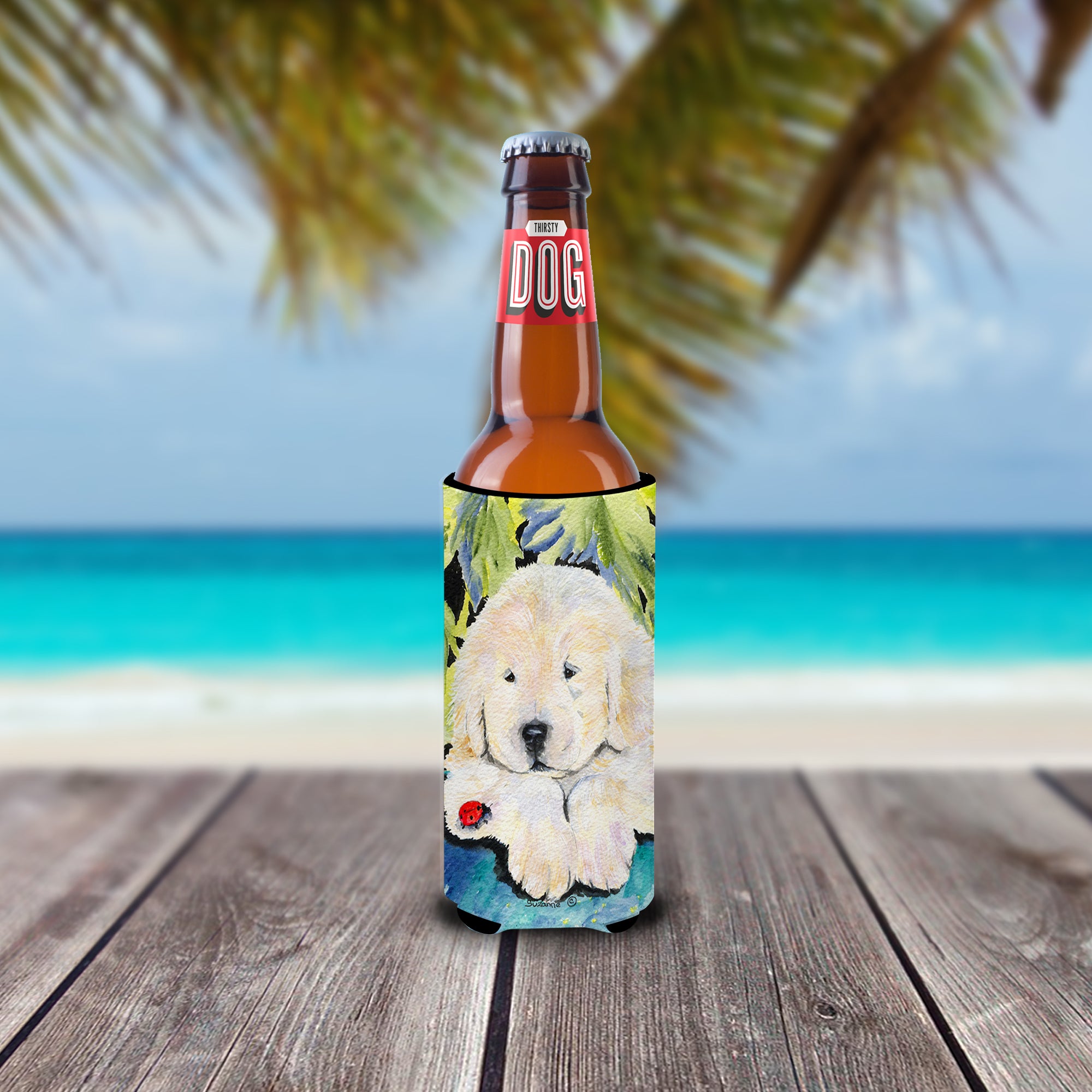 Golden Retriever Ultra Beverage Insulators for slim cans SS8271MUK.