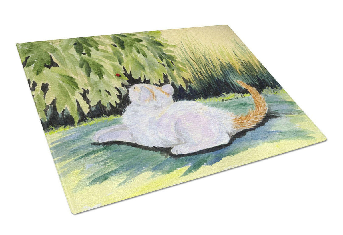 Cat Glass Cutting Board Large by Caroline&#39;s Treasures