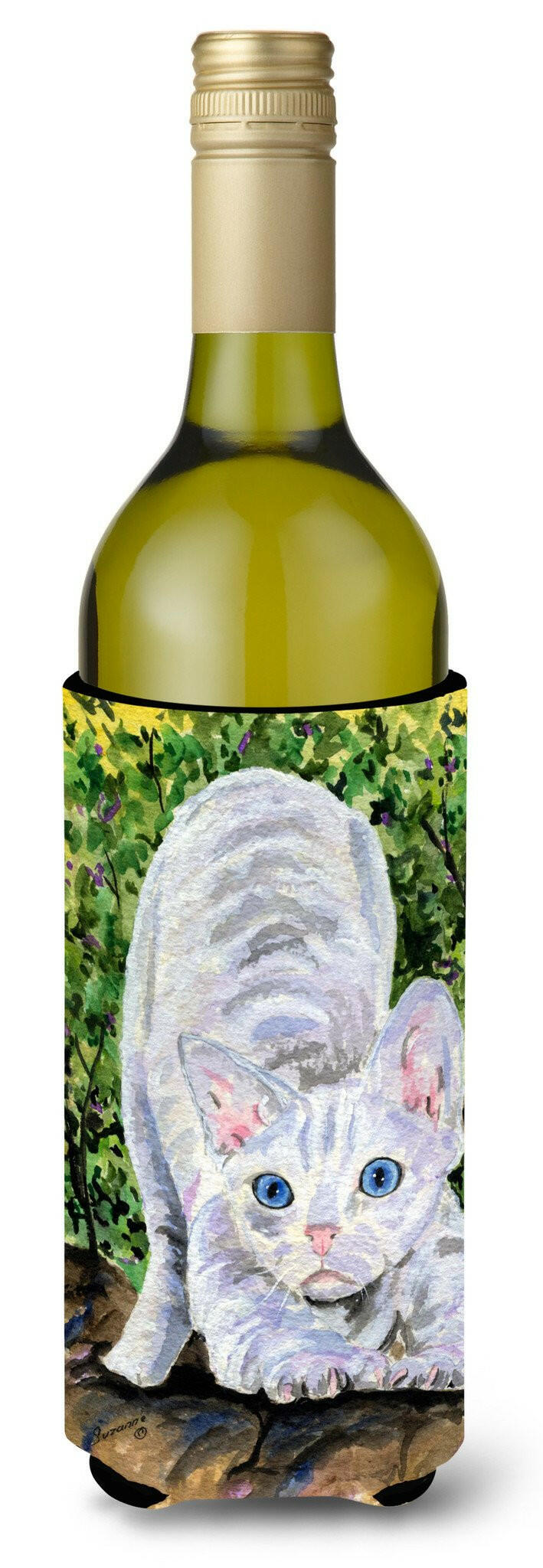 Cat - Devon Rex Wine Bottle Beverage Insulator Beverage Insulator Hugger by Caroline's Treasures