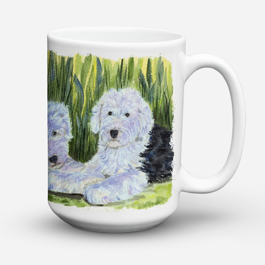 Old English Sheepdog Dishwasher Safe Microwavable Ceramic Coffee Mug 15 ounce SS8282CM15  the-store.com.