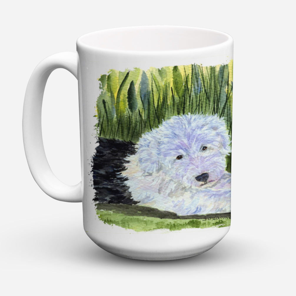 Old English Sheepdog Dishwasher Safe Microwavable Ceramic Coffee Mug 15 ounce SS8282CM15  the-store.com.