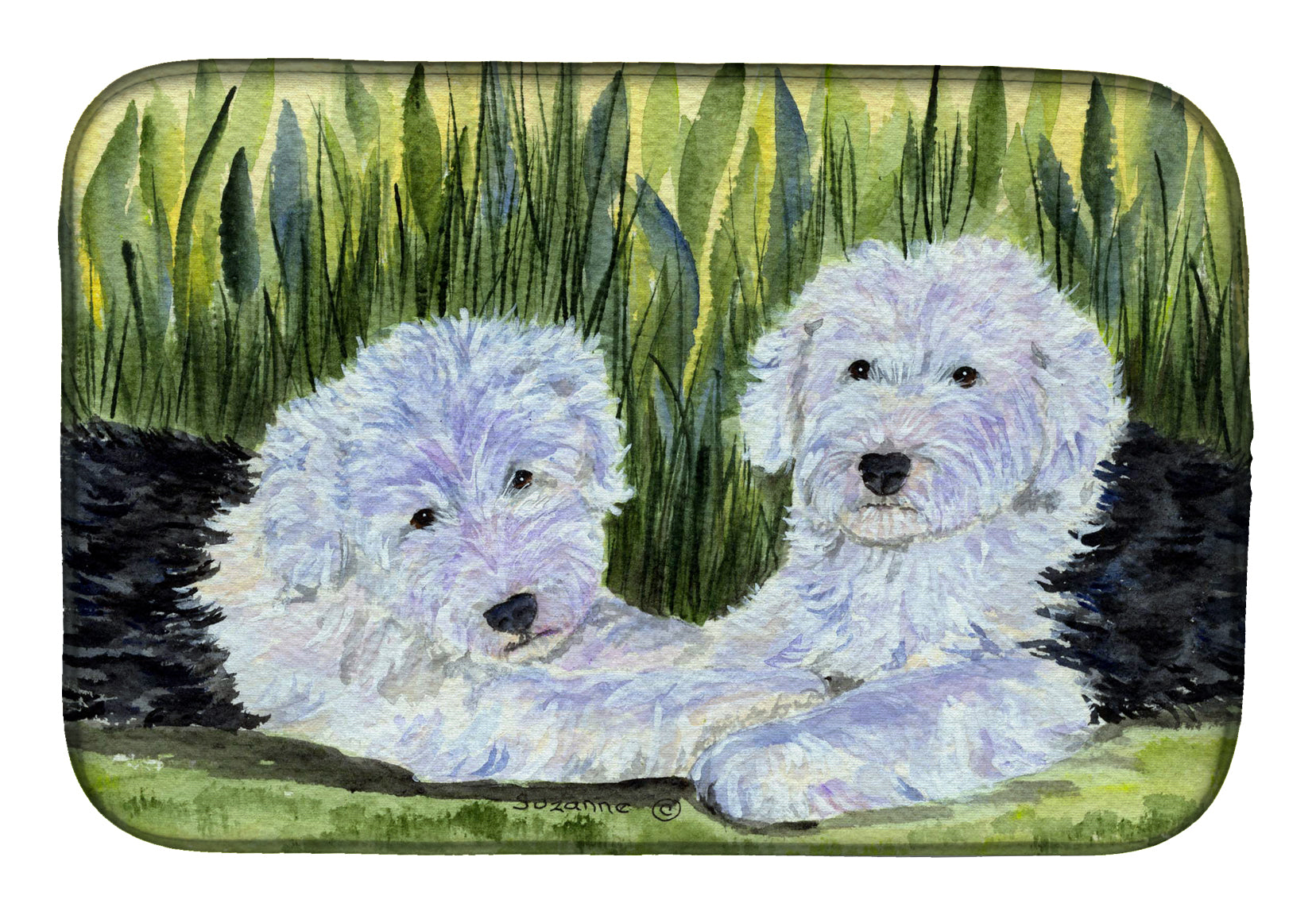 Old English Sheepdog Dish Drying Mat SS8282DDM  the-store.com.