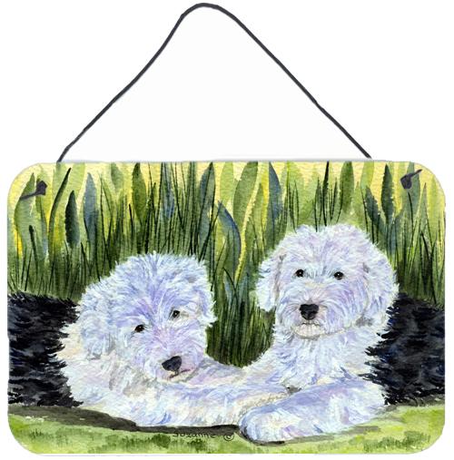 Old English Sheepdog Indoor Aluminium Metal Wall or Door Hanging Prints by Caroline&#39;s Treasures