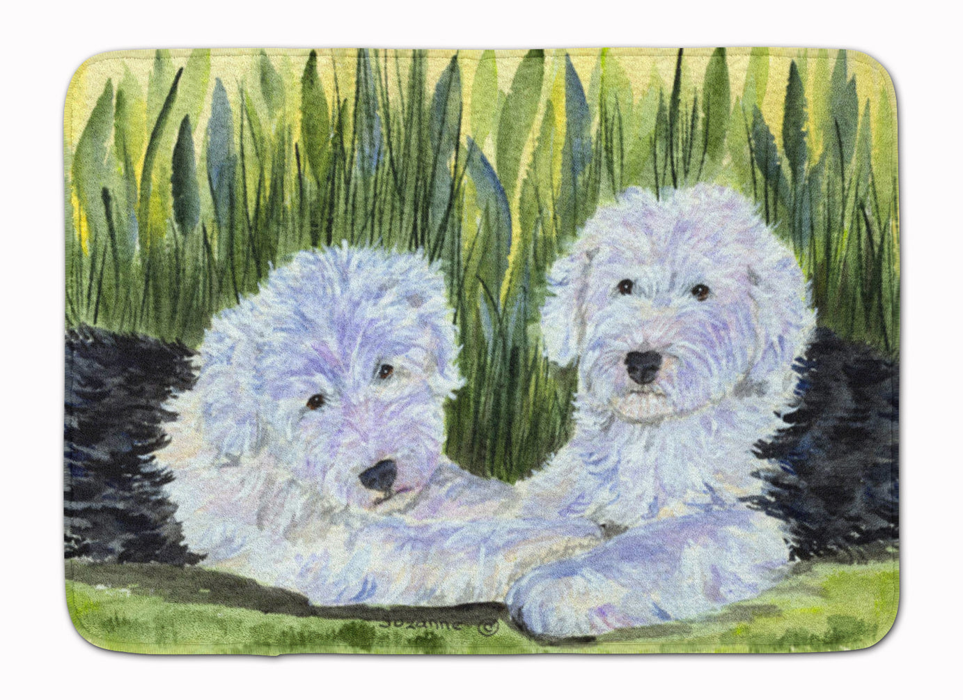 Old English Sheepdog Machine Washable Memory Foam Mat SS8282RUG - the-store.com