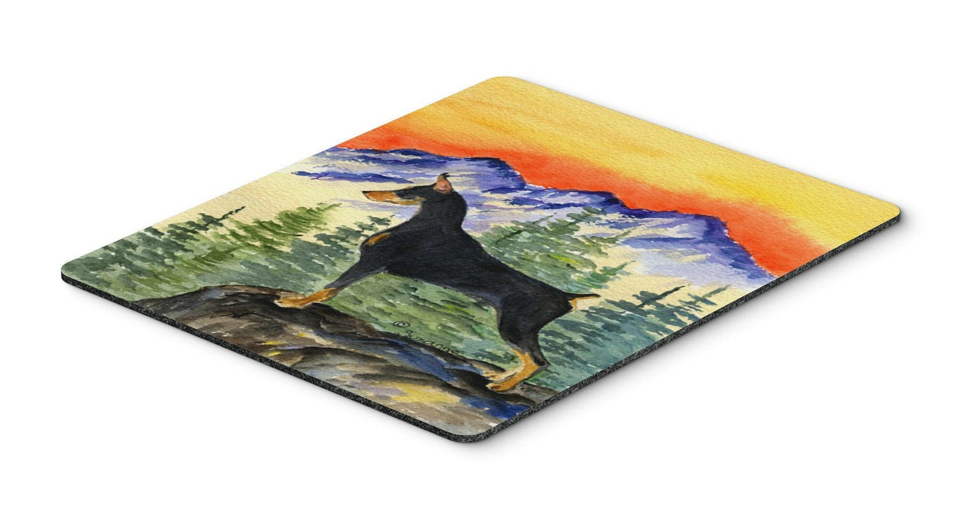 Doberman Mouse Pad / Hot Pad / Trivet by Caroline's Treasures