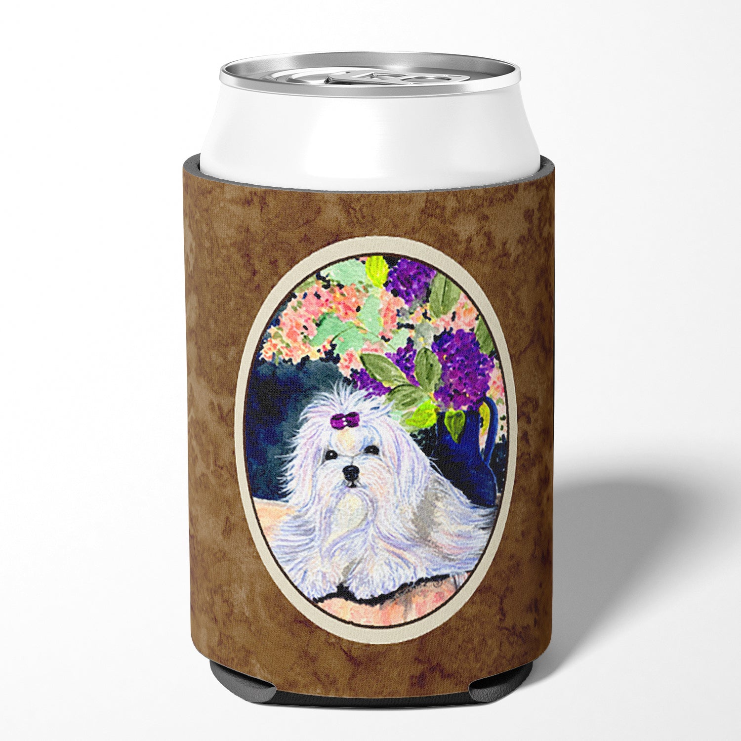 Maltese Can or Bottle Beverage Insulator Hugger.