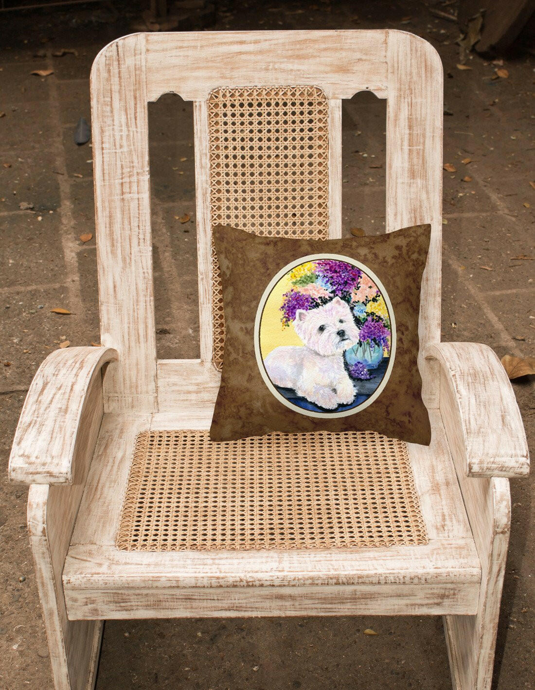 Westie Decorative   Canvas Fabric Pillow by Caroline's Treasures