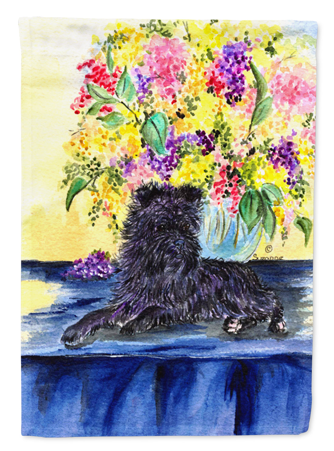 Affenpinscher Flag Garden Size.