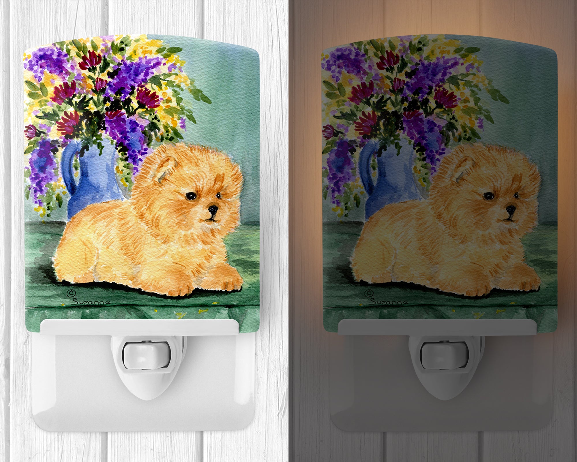 Pomeranian Ceramic Night Light SS8302CNL - the-store.com