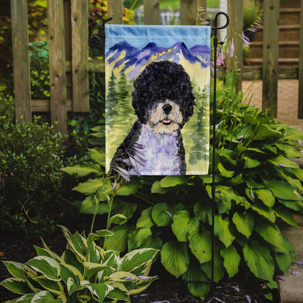 Portuguese Water Dog Flag Garden Size.