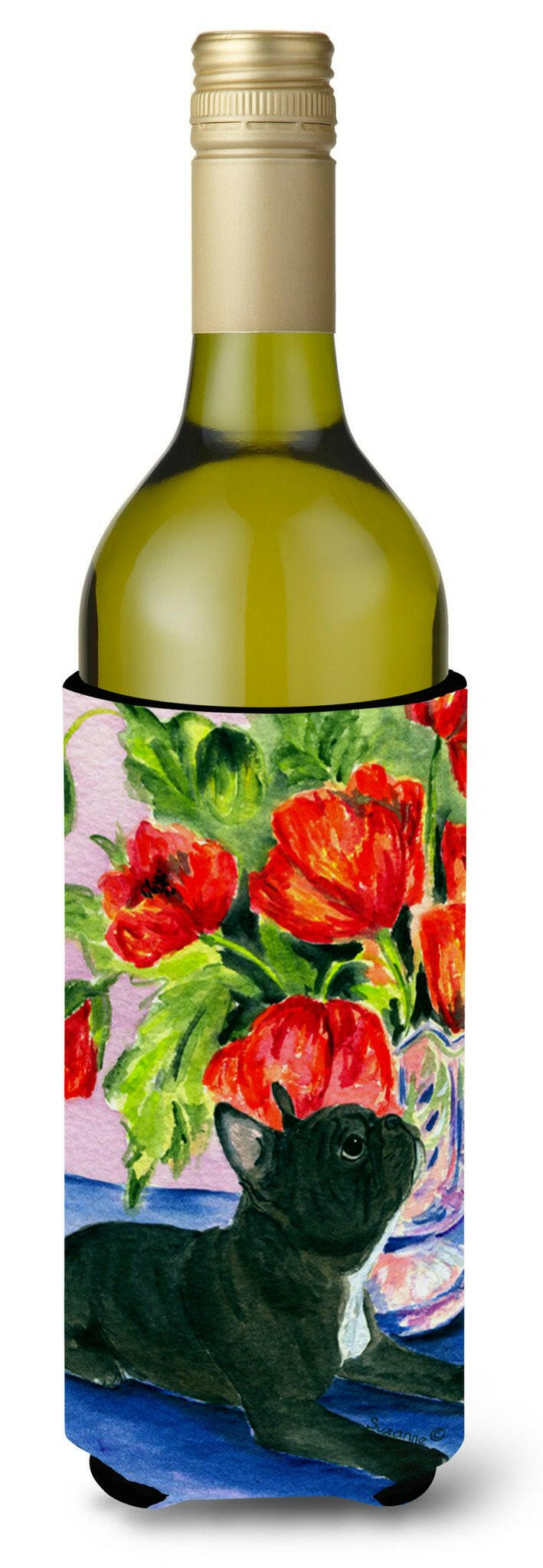 French Bulldog Wine Bottle Beverage Insulator Beverage Insulator Hugger SS8308LITERK by Caroline&#39;s Treasures