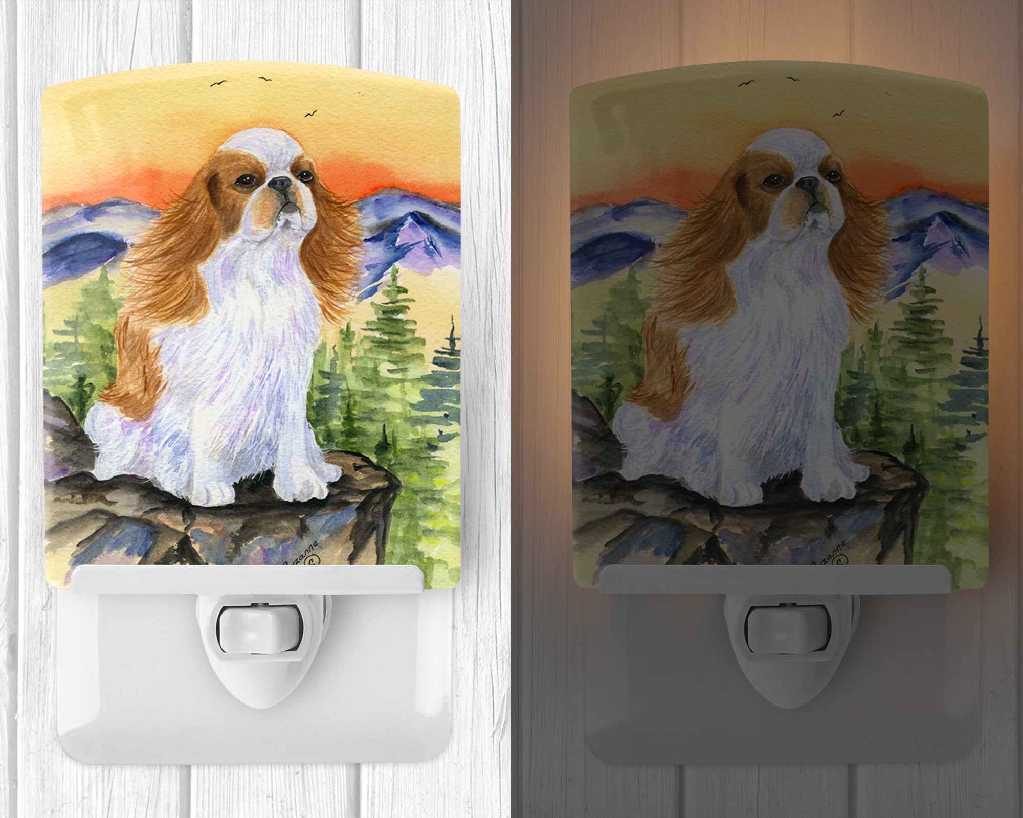 English Toy Spaniel Ceramic Night Light SS8311CNL - the-store.com