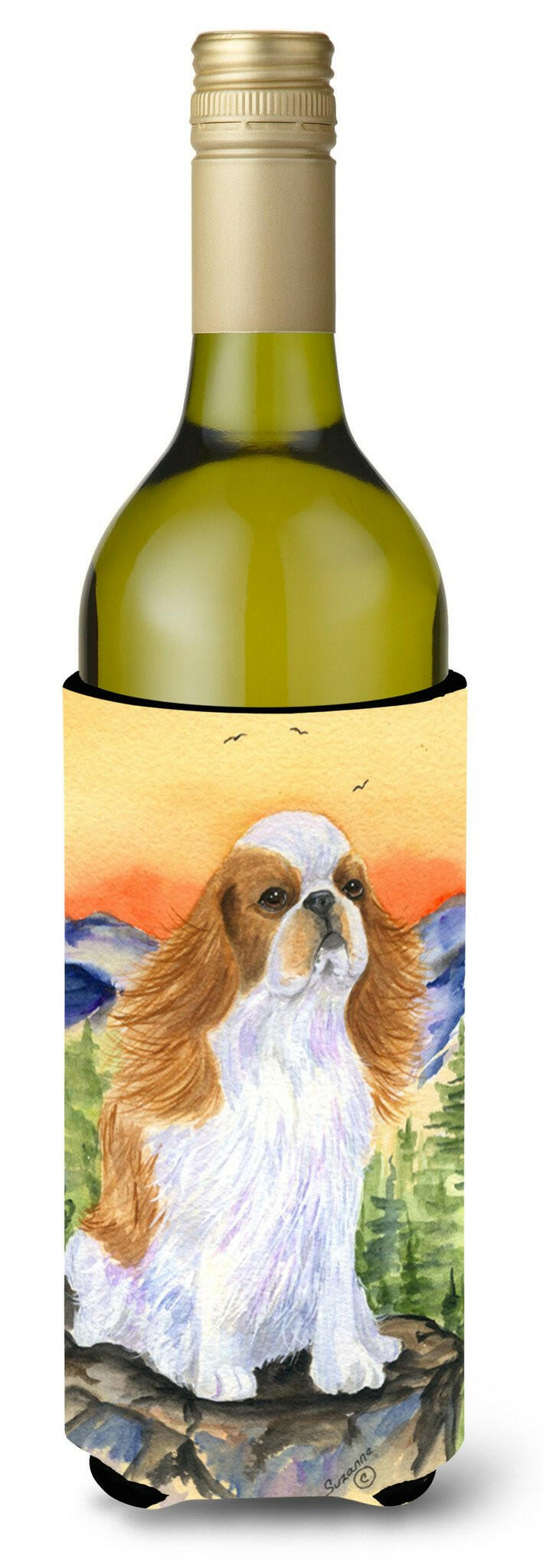 English Toy Spaniel Wine Bottle Beverage Insulator Beverage Insulator Hugger SS8311LITERK by Caroline&#39;s Treasures