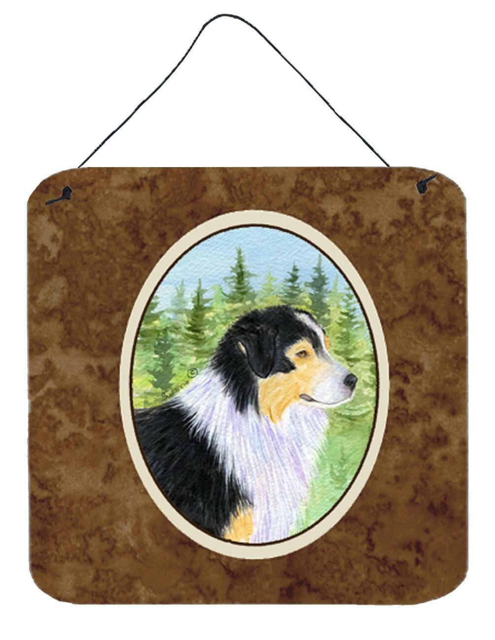 Australian Shepherd Aluminium Metal Wall or Door Hanging Prints by Caroline&#39;s Treasures