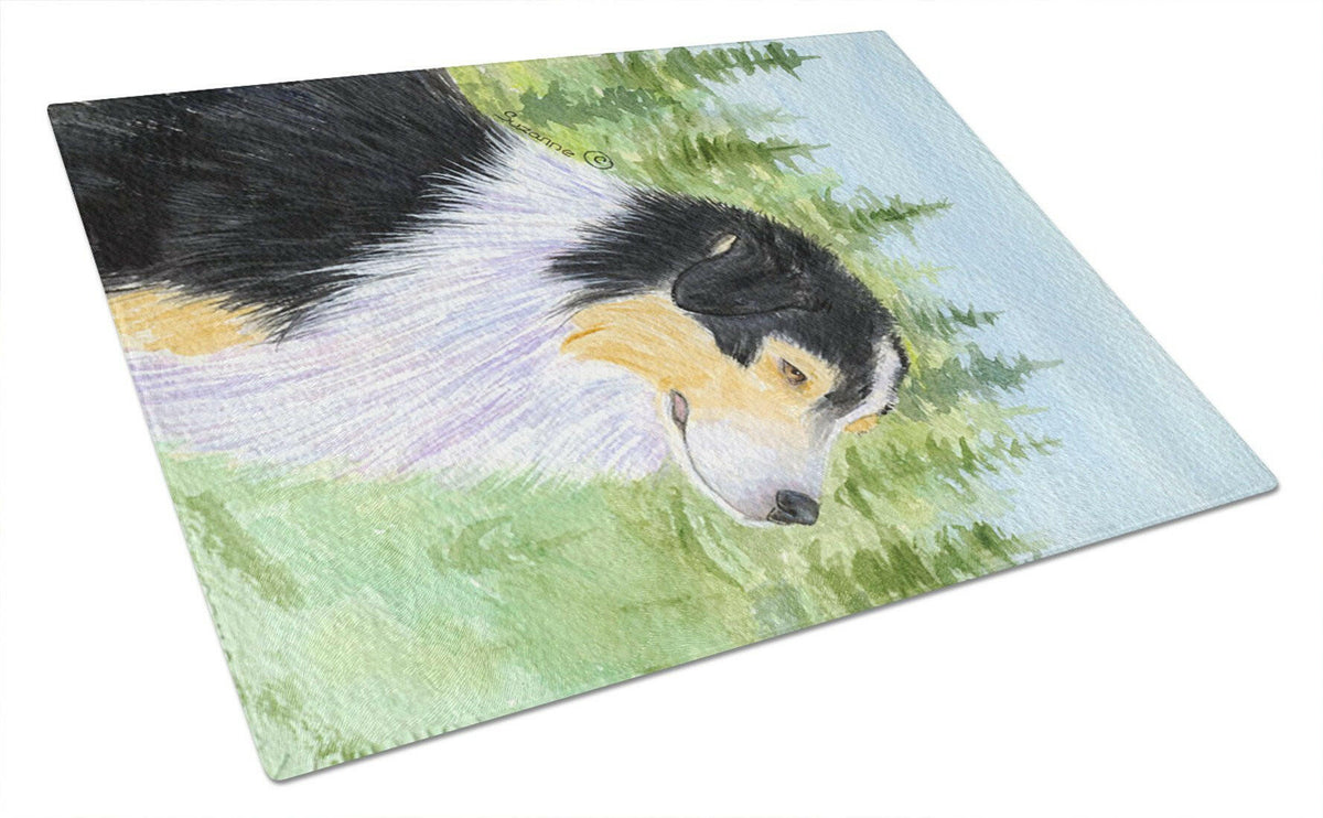 Australian Shepherd Glass Cutting Board Large by Caroline&#39;s Treasures