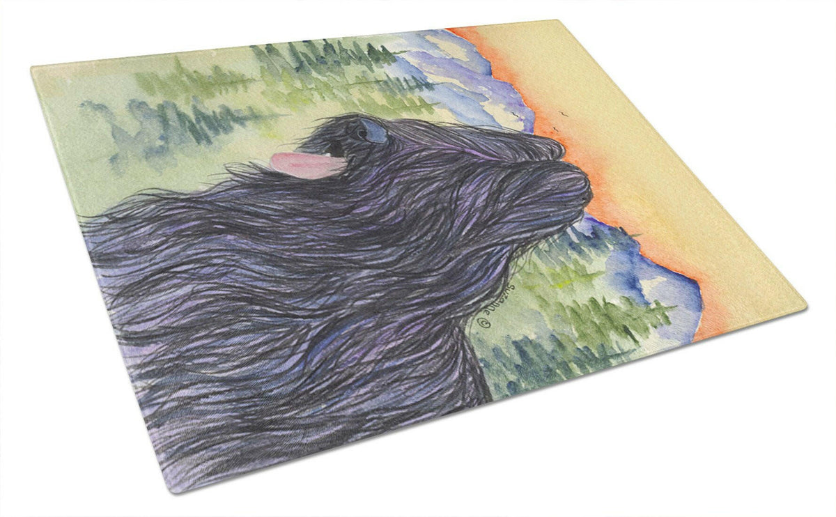 Briard Glass Cutting Board Large by Caroline&#39;s Treasures