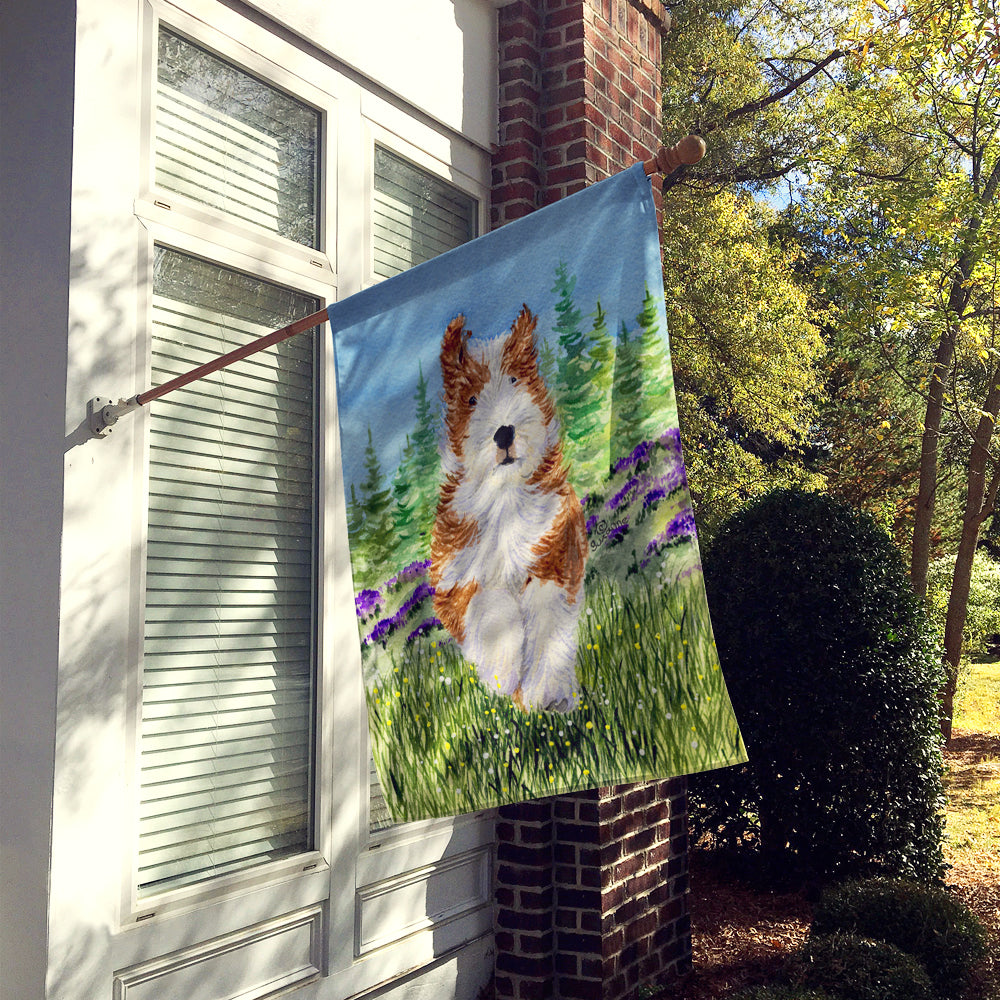 Bearded Collie Flag Canvas House Size  the-store.com.