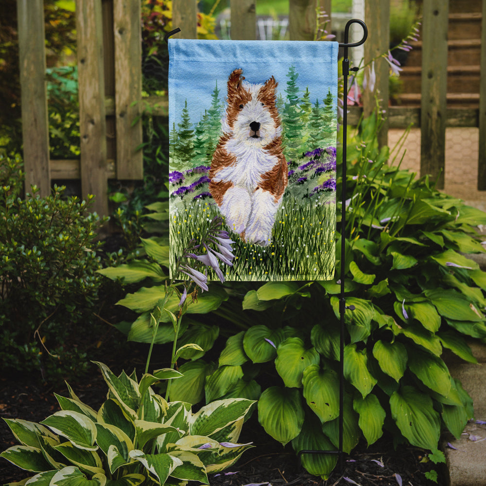 Bearded Collie Flag Garden Size.