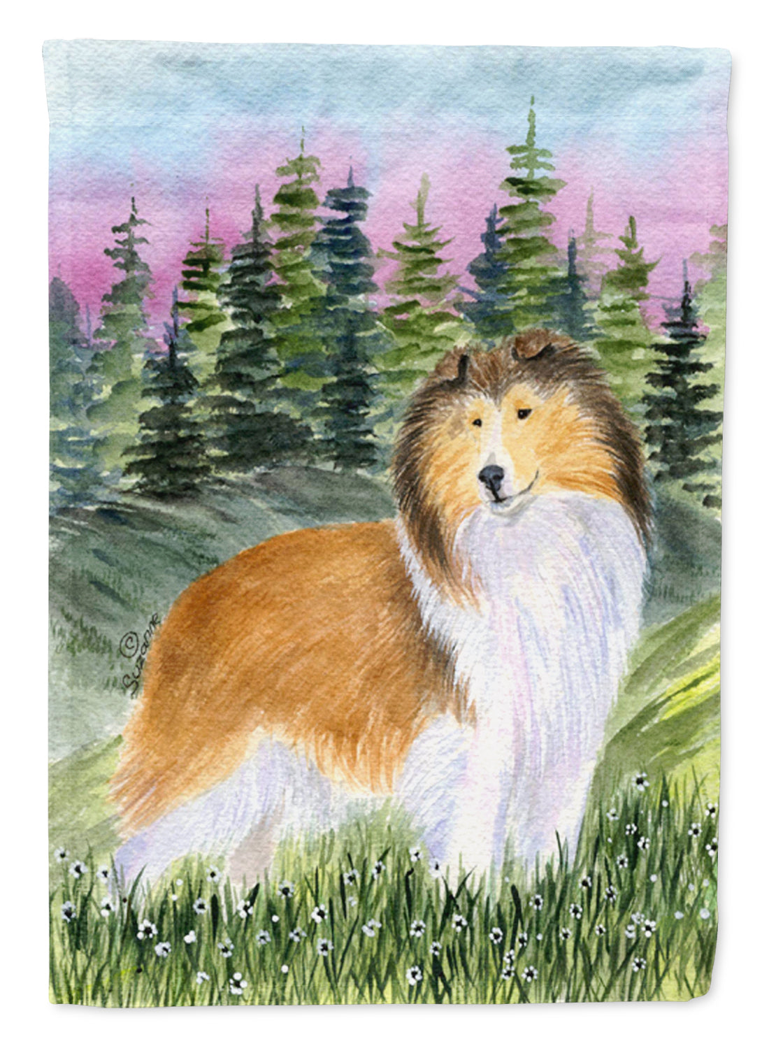 Sheltie Flag Garden Size.