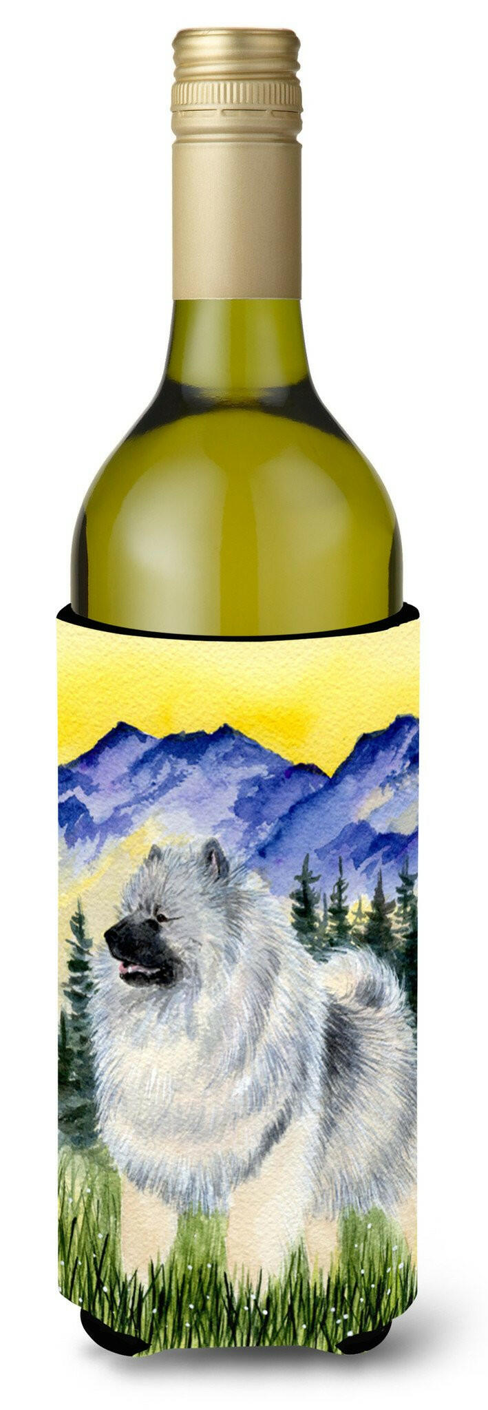 Keeshond Wine Bottle Beverage Insulator Beverage Insulator Hugger SS8323LITERK by Caroline's Treasures