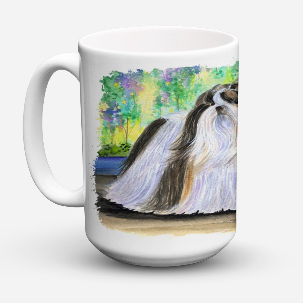 Shih Tzu Dishwasher Safe Microwavable Ceramic Coffee Mug 15 ounce SS8329CM15  the-store.com.