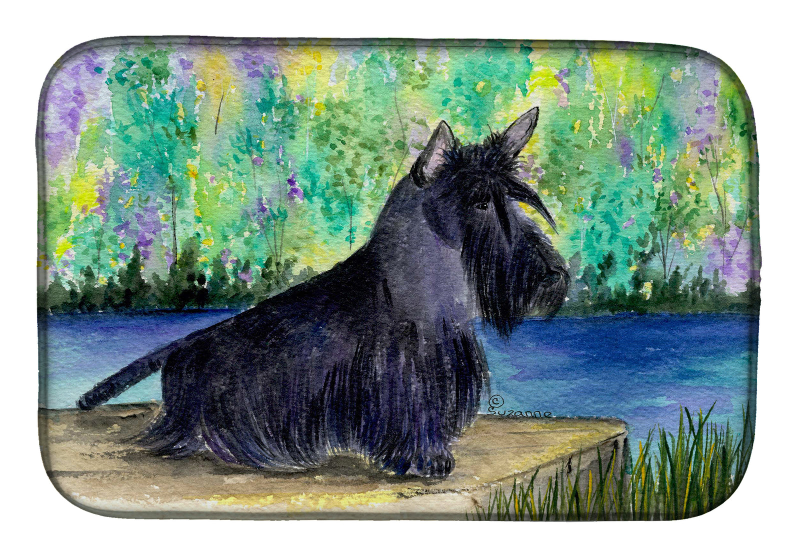 Scottish Terrier Dish Drying Mat SS8330DDM  the-store.com.