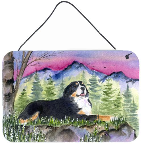 Bernese Mountain Dog Indoor Aluminium Metal Wall or Door Hanging Prints by Caroline&#39;s Treasures