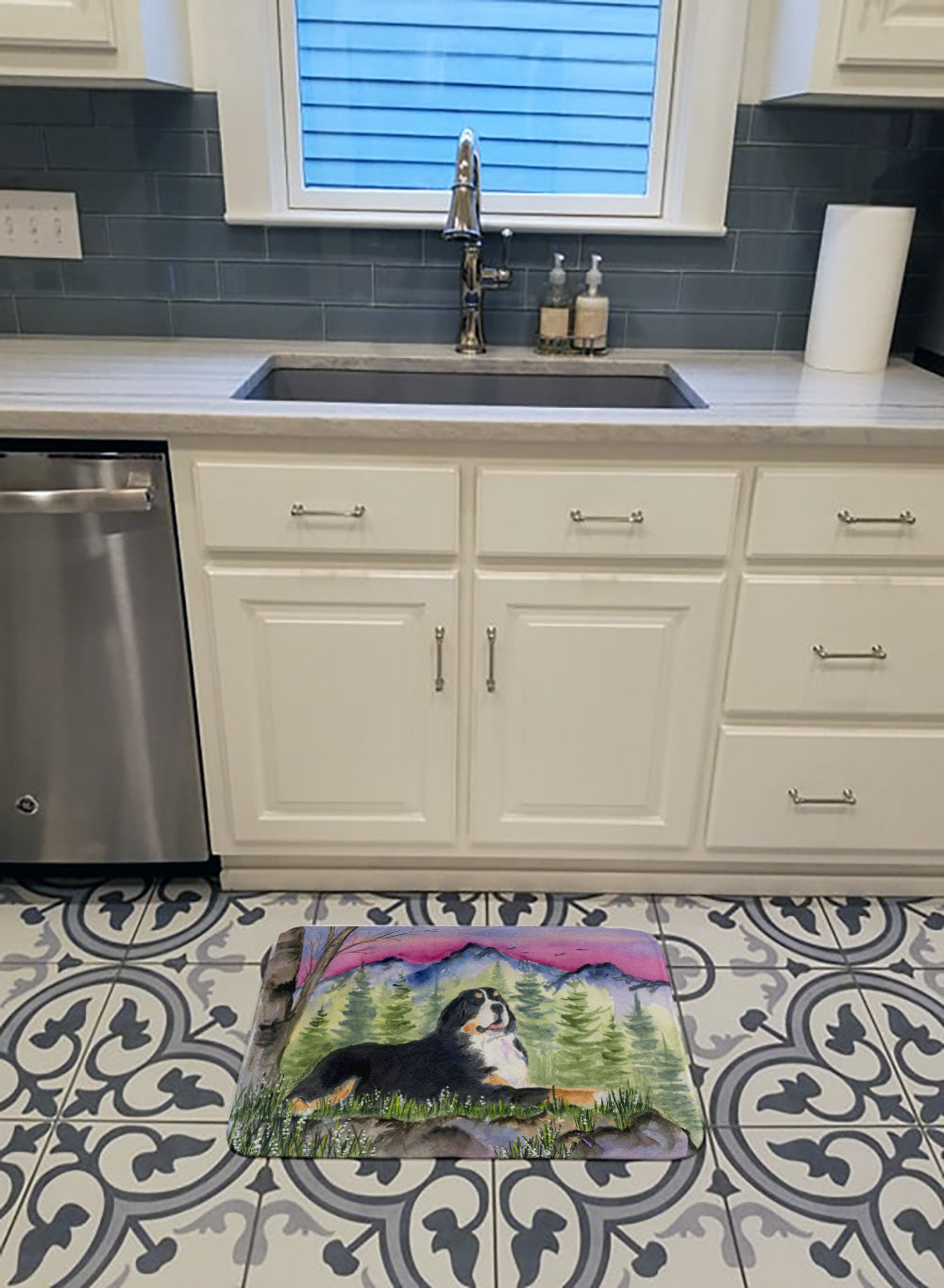 Bernese Mountain Dog Machine Washable Memory Foam Mat SS8332RUG - the-store.com