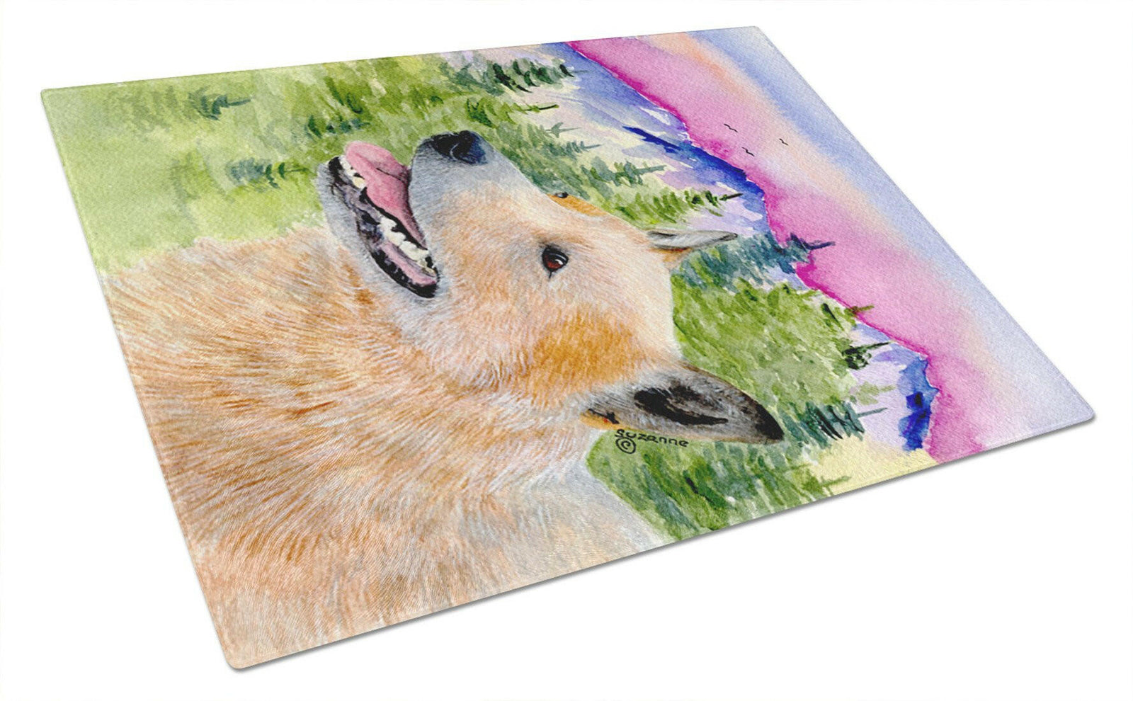 Australian Cattle Dog Glass Cutting Board Large by Caroline's Treasures