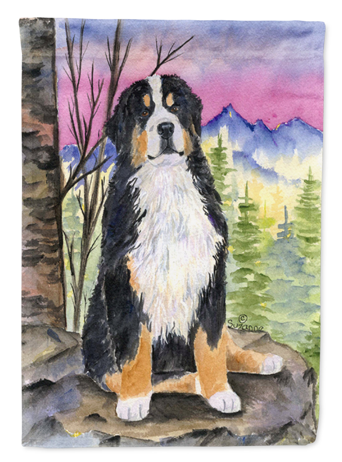 Bernese Mountain Dog Flag Canvas House Size  the-store.com.