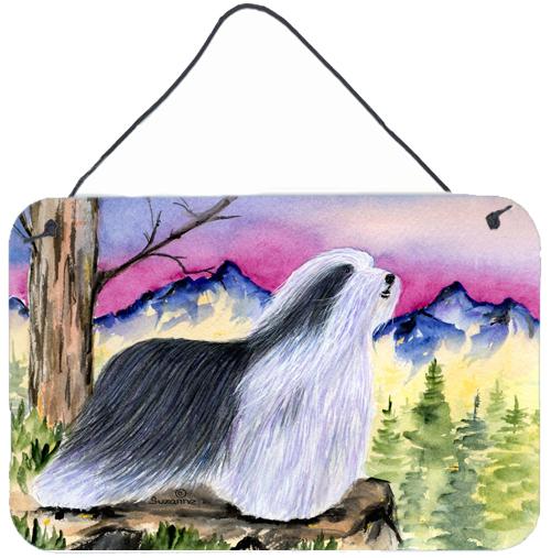 Bearded Collie Indoor Aluminium Metal Wall or Door Hanging Prints by Caroline's Treasures