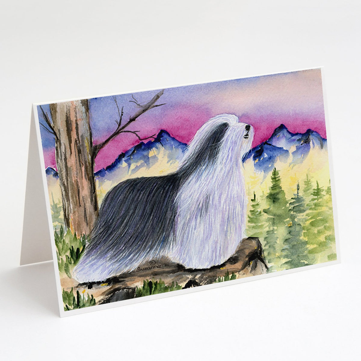 Buy this Bearded Collie Greeting Cards and Envelopes Pack of 8