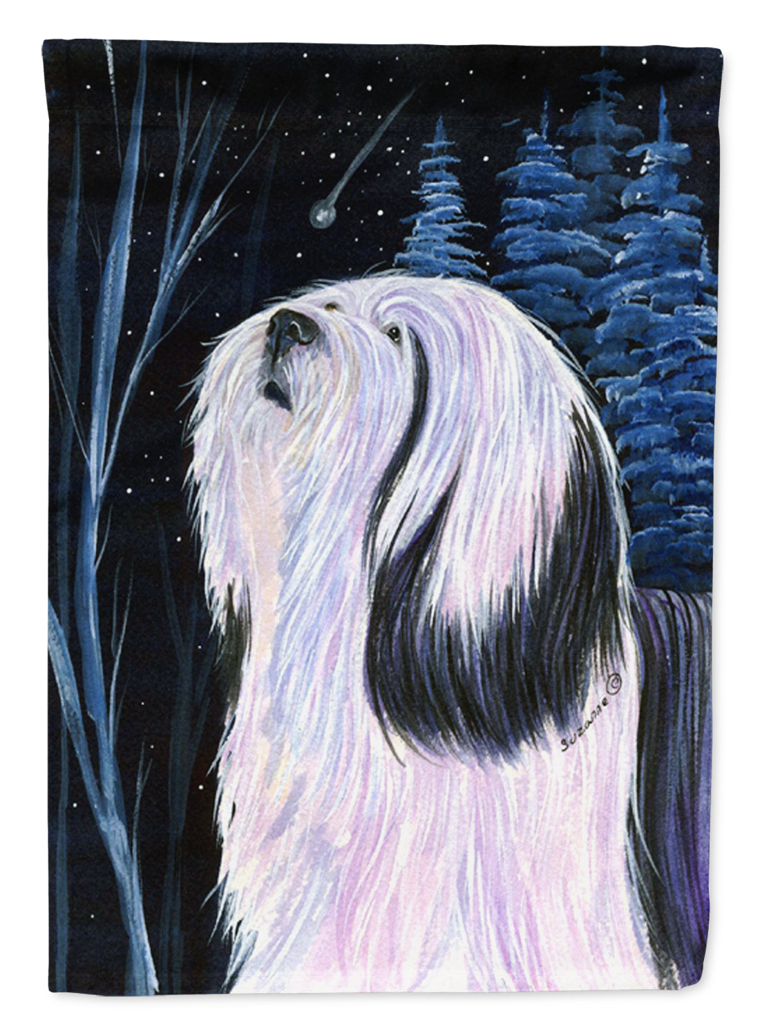 Tibetan Terrier Flag Canvas House Size  the-store.com.