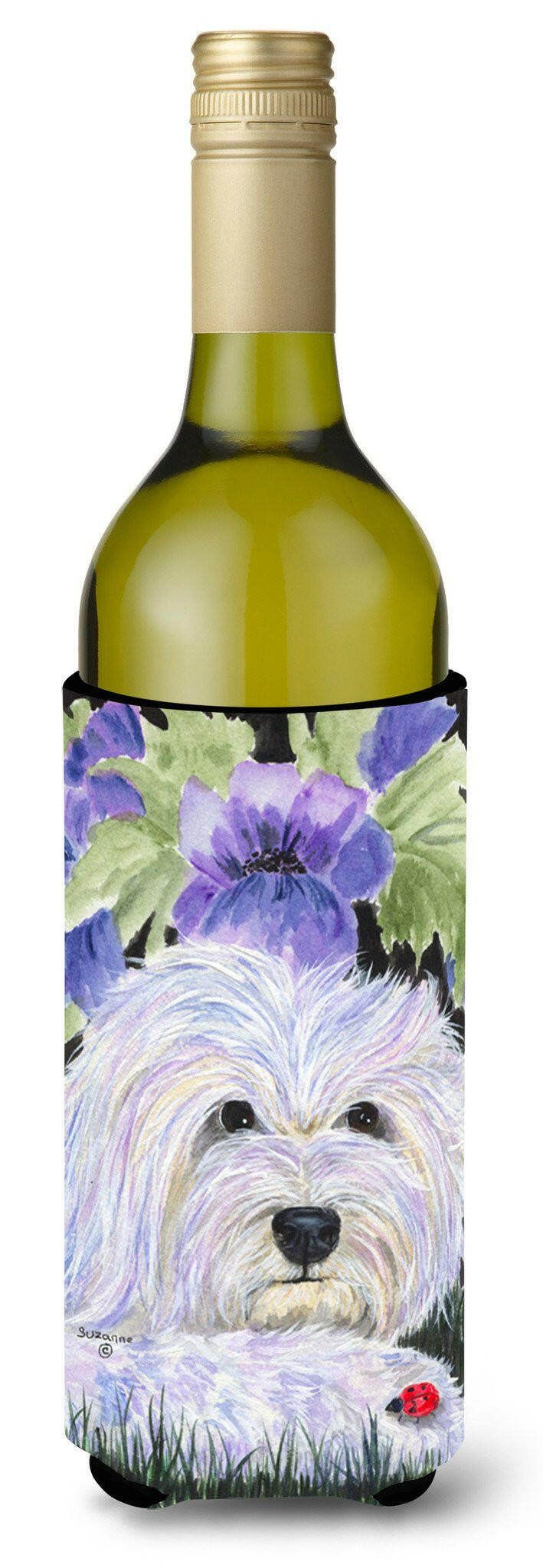 Coton de Tulear Wine Bottle Beverage Insulator Beverage Insulator Hugger by Caroline&#39;s Treasures