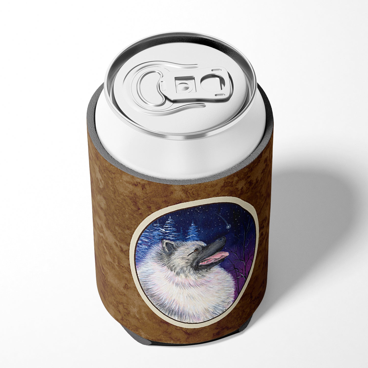 Starry Night Keeshond Can or Bottle Beverage Insulator Hugger.