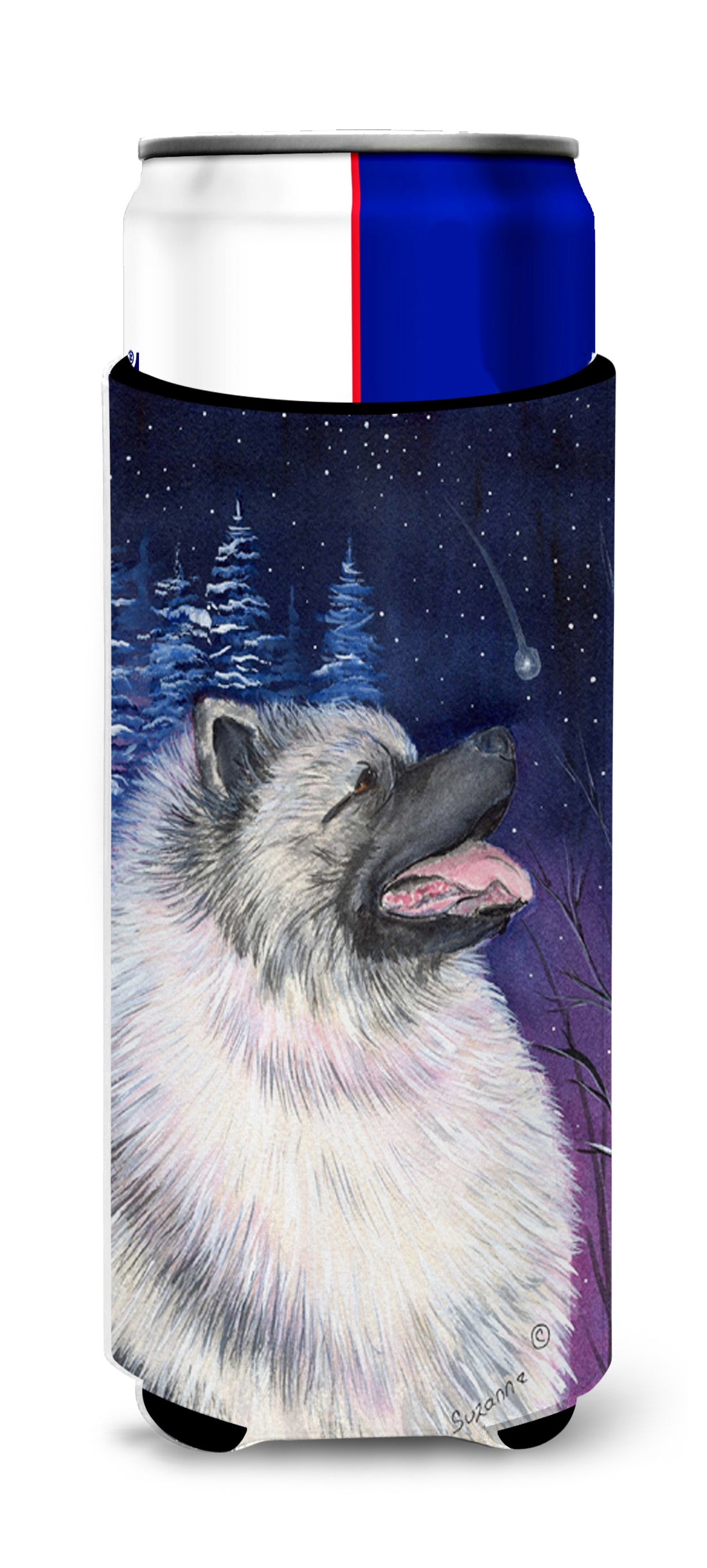 Starry Night Keeshond Ultra Beverage Insulators for slim cans SS8350MUK.