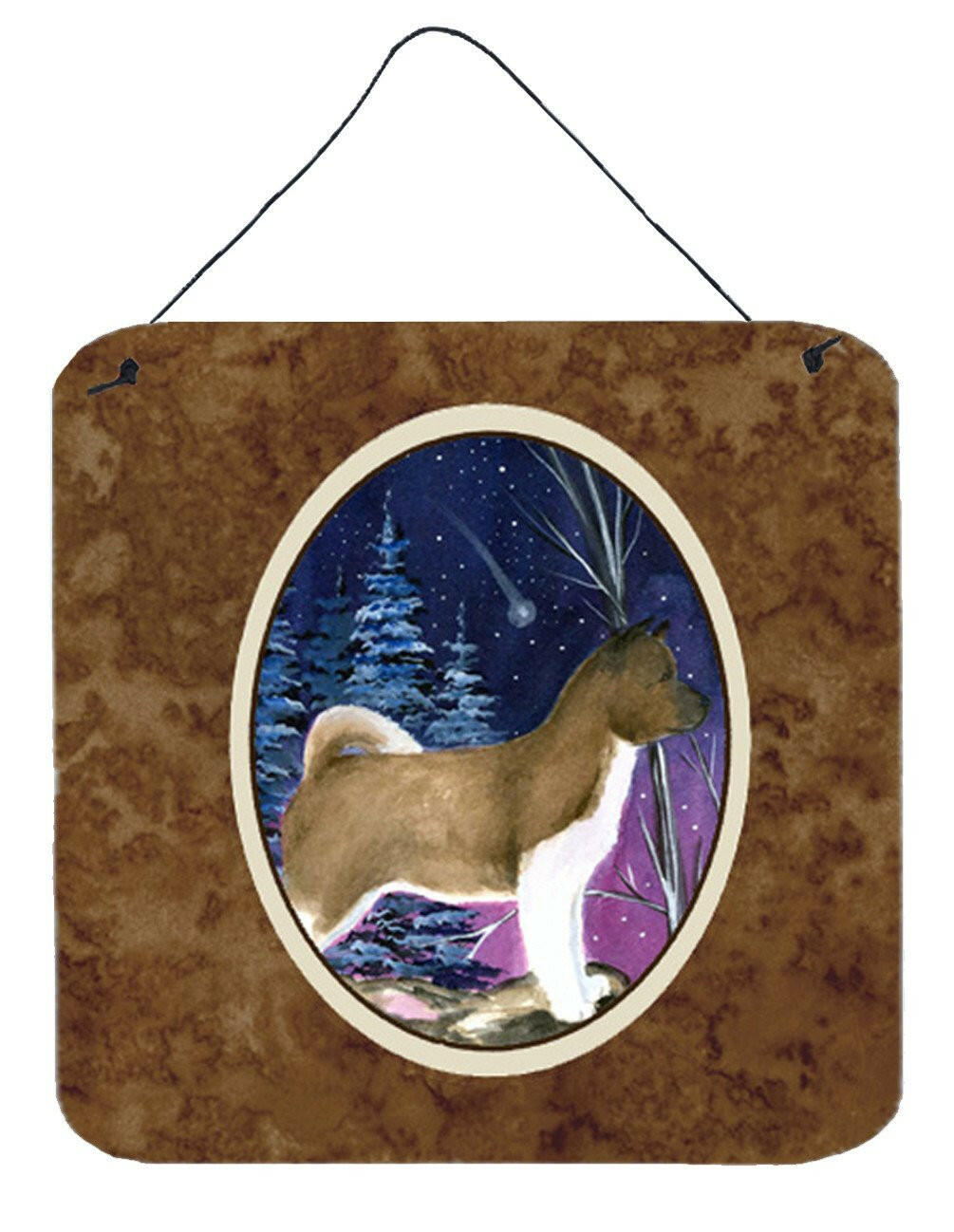 Starry Night Akita Aluminium Metal Wall or Door Hanging Prints by Caroline's Treasures