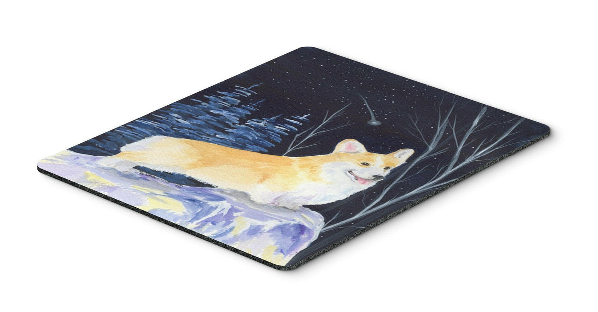 Starry Night Corgi Mouse Pad / Hot Pad / Trivet by Caroline&#39;s Treasures