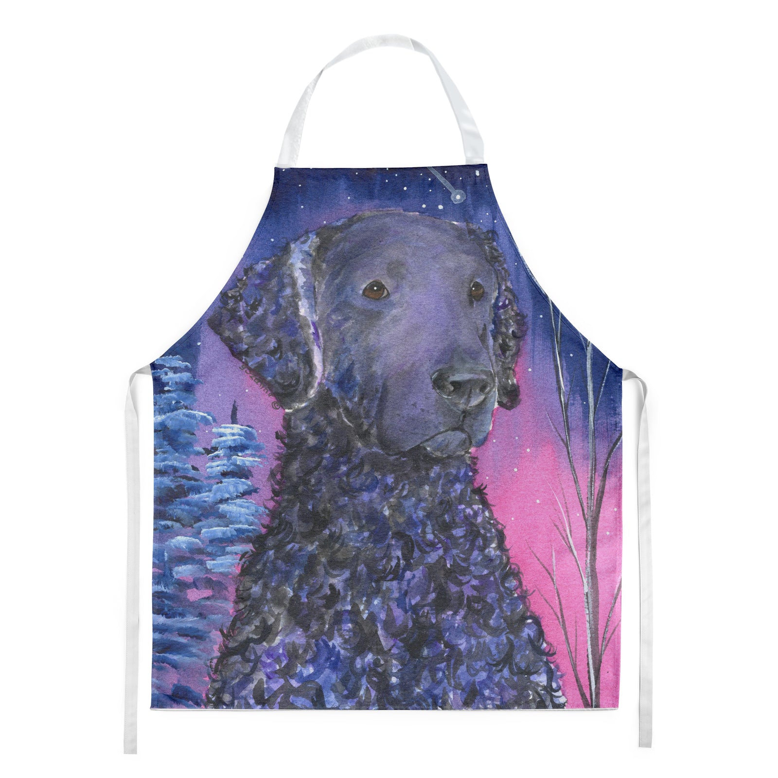 Starry Night Curly Coated Retriever Apron - the-store.com