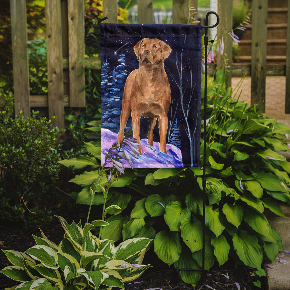 Starry Night Chesapeake Bay Retriever Flag Garden Size.